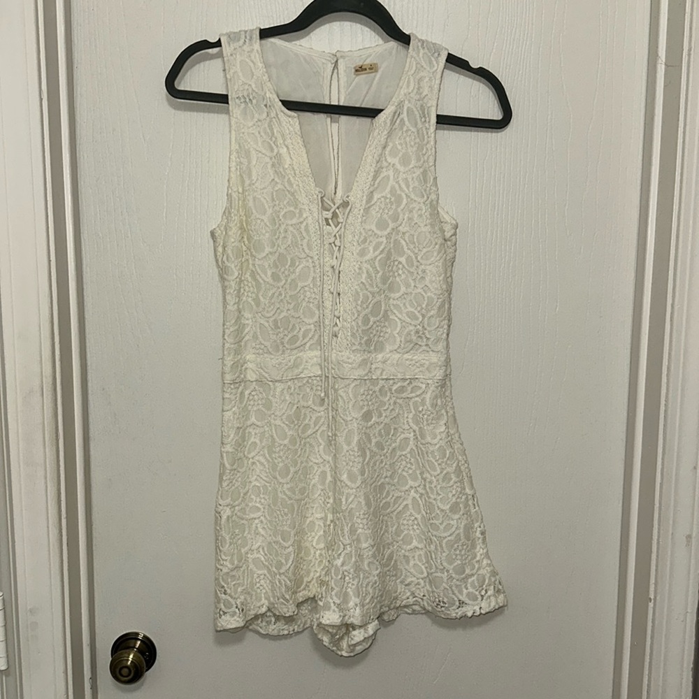 Hollister White Romper — Size Medium